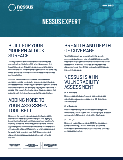 Nessus专家数据表