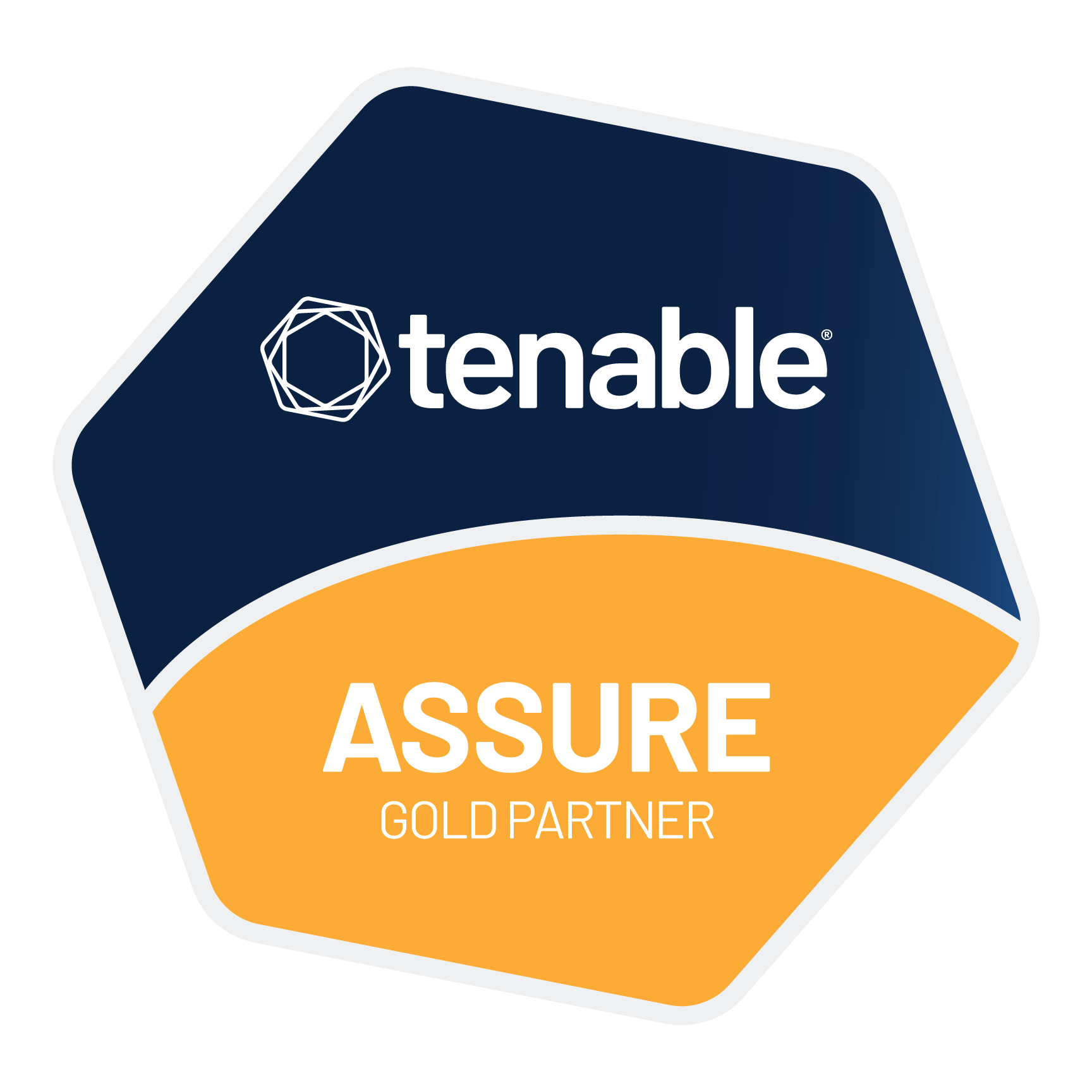 Tenable the Assure gold partner badges
